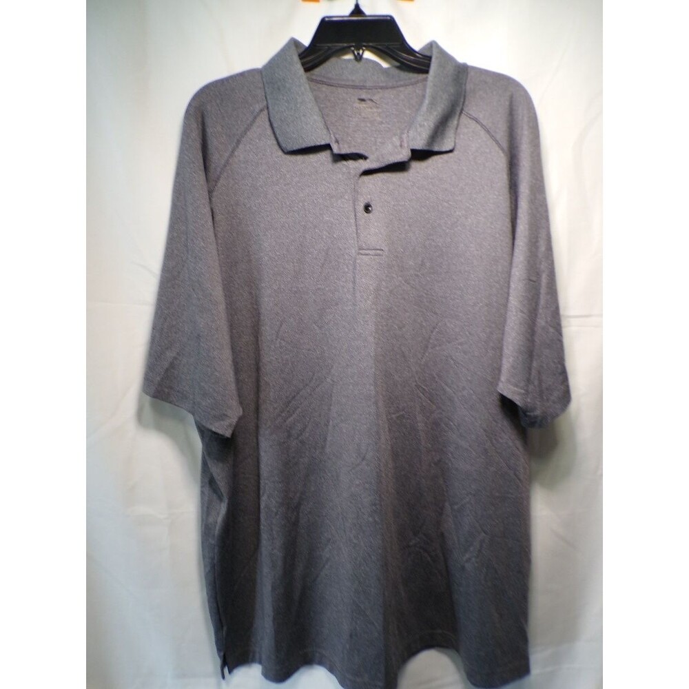 Slazenger Men's XXL Gray Golf Polo Shirt Short Sleeve Performance Collared
